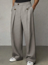 Men's Wide-Leg Trousers Pants Back