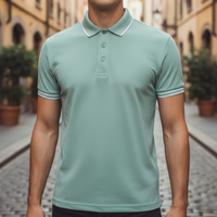 Men Tipped Short Sleeve Polo Shirt