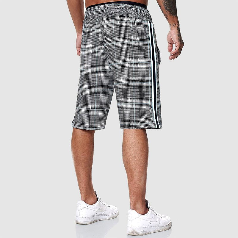 Men's Alpha Plaid Shorts | Side Stripe Back