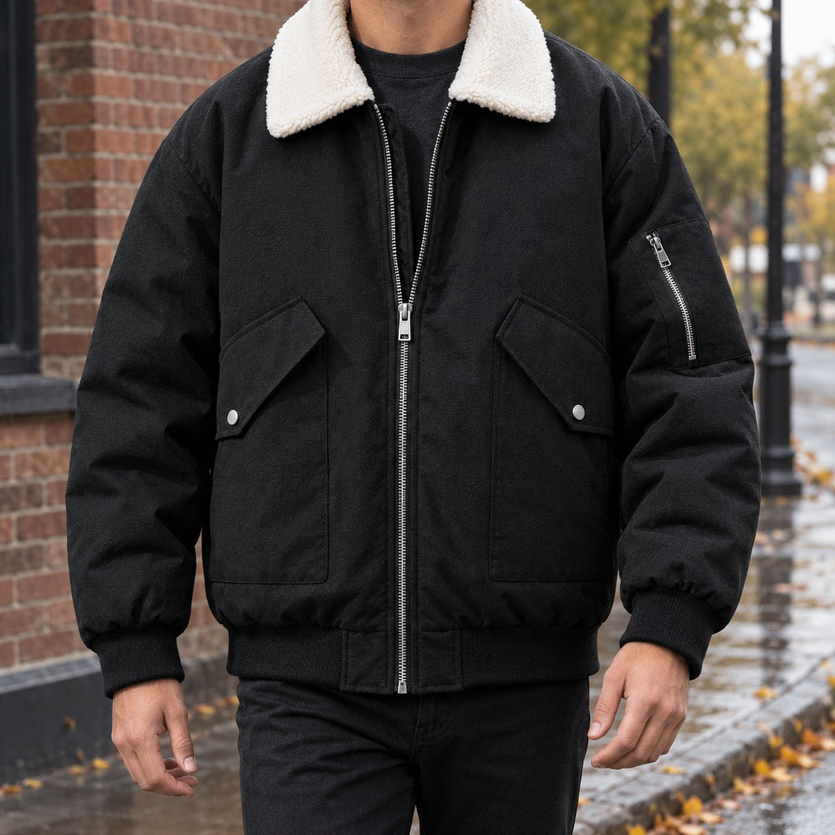 Men's Aviator Jacket | Cotton Blend Utility Bomber Hero