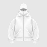 Sweat à capuche zippé homme avec cagoule intégrée | Streetwear couvrant tout le visage