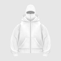 Men's Balaclava Zip Hoodie | Full-Face Streetwear Detail