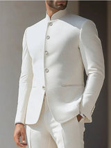 Traje Nehru de hombre con cuello mao