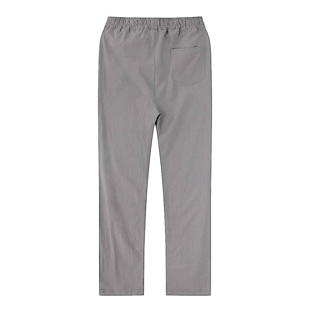Men's Breathable Lightweight Linen Pants | Color-Block View 14