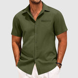 Men's Button-Down Summer Shirt | Chest Pocket