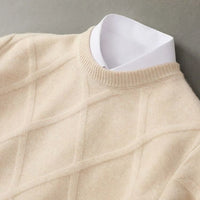 Men's Cable Knit Wool Sweater | Classic Front