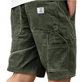 Shorts cargo en velours côtelé pour hommes