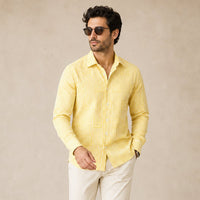 Men's Casual Striped Wrinkle Resistant Shirt | Patchwork Summer Angle