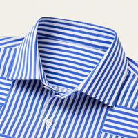 Men's Casual Striped Wrinkle Resistant Shirt | Patchwork Summer Side