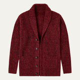 Gilet cardigan homme en maille épaisse à col châle | maille torsadée d'hiver