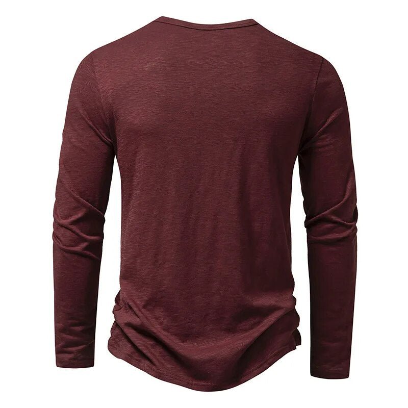 Men's Classic Cotton Henley | Slim Fit View 13