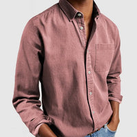 Men's Classic Denim Button Shirt Top Angle