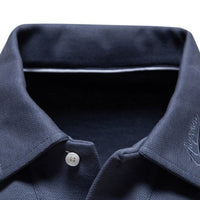Men's Classic Fit Polo Shirt | Spread Collar Everyday Style Close Up