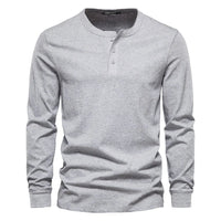 Men's Classic Fit Shirt | Henley Placket Relaxed Detail