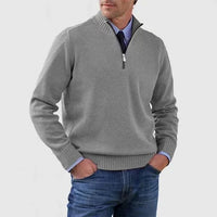 Men's Classic Half Zip Sweater | Tailored Knit Layering Fit View 11