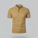 Polo sans col pour homme | Bordure mandarine