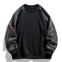 Men's Colorblock Sweatshirt | Raglan Sleeve Relaxed Fit Detail