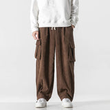 Pantalon cargo pour homme en velours côtelé | Coupe décontractée avec cordon de serrage