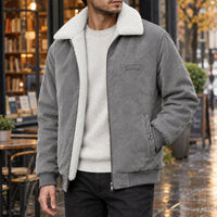 Men's Corduroy Jacket | Ribbed Cuff Cold Weather Layer Detail