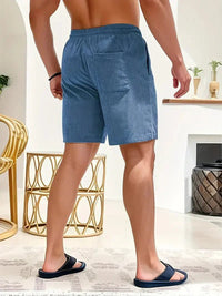 Men's Corduroy Shorts with Drawstring Angle
