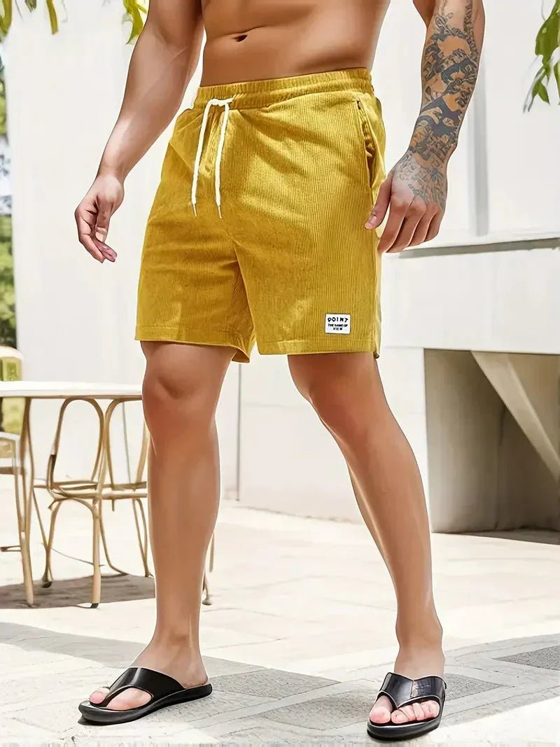 Men's Corduroy Shorts with Drawstring View 12