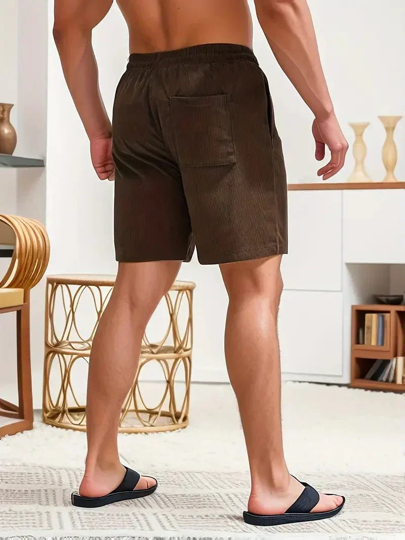 Men's Corduroy Shorts with Drawstring View 19