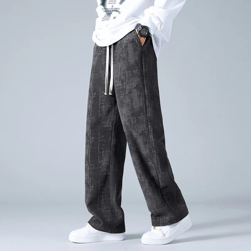 Men's Corduroy Sweatpants | Wide Leg Drawstring Hero