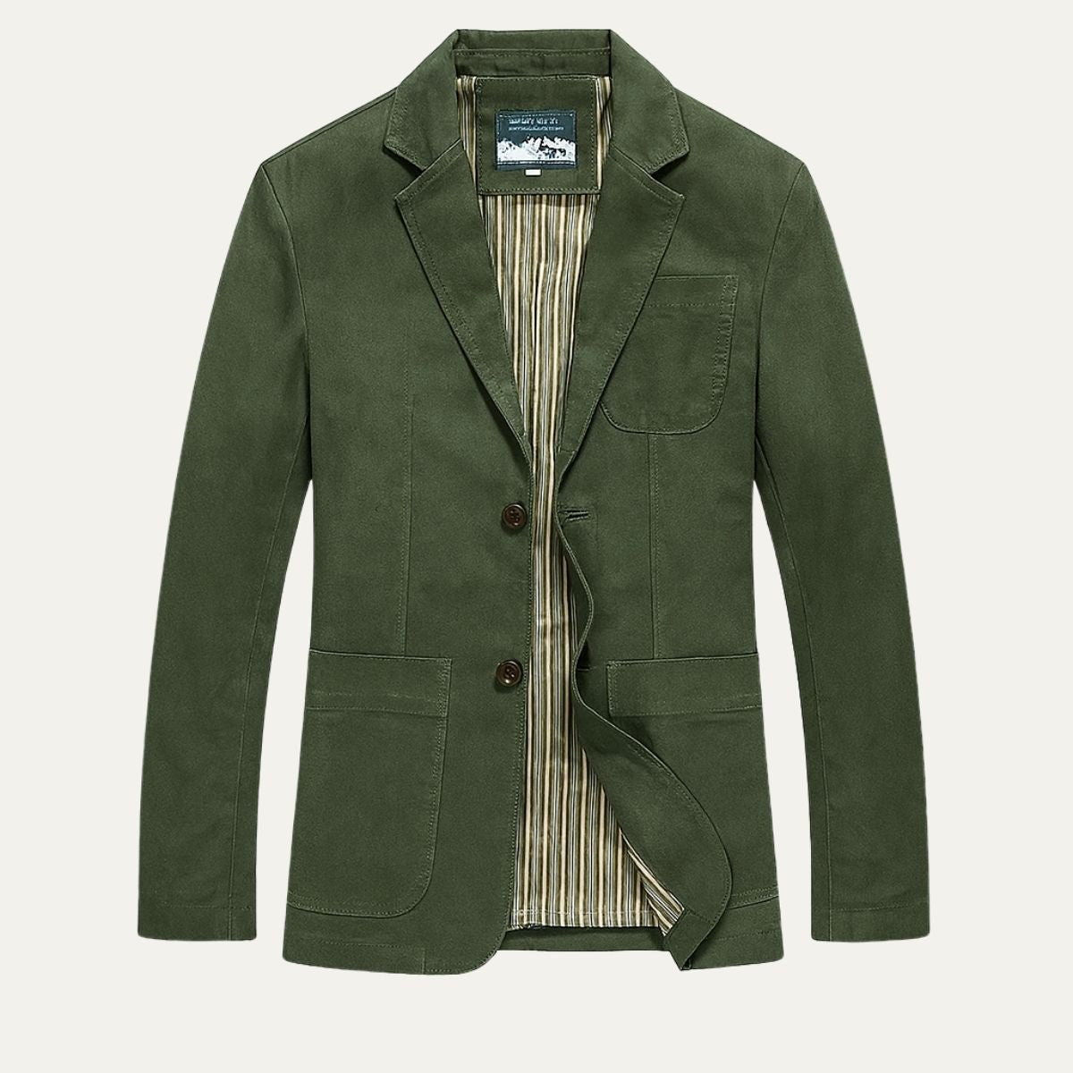 Men's Cotton Blazer Style Windbreaker | Patch Pocket Casual Back