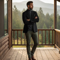 Men's Cotton Blazer Style Windbreaker | Patch Pocket Casual View 11
