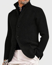 Men's Cozy Coat | Stand Collar Relaxed Fit Detail