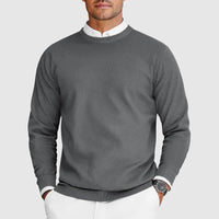 Men's Crew Neck Sweater | Casual Knit Side