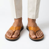 Men's Cushioned Leather Toe Post Shoes