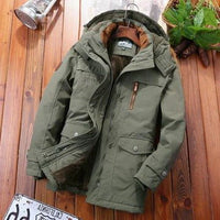 Men's Detachable Hood Hooded Winter Jacket | Insulated Front