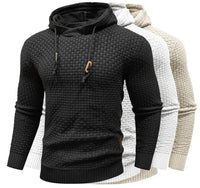 Men's Diagonal Drawstring Hoodie | Slim Fit Casual Back