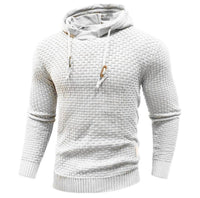 Men's Diagonal Drawstring Hoodie | Slim Fit Casual Front