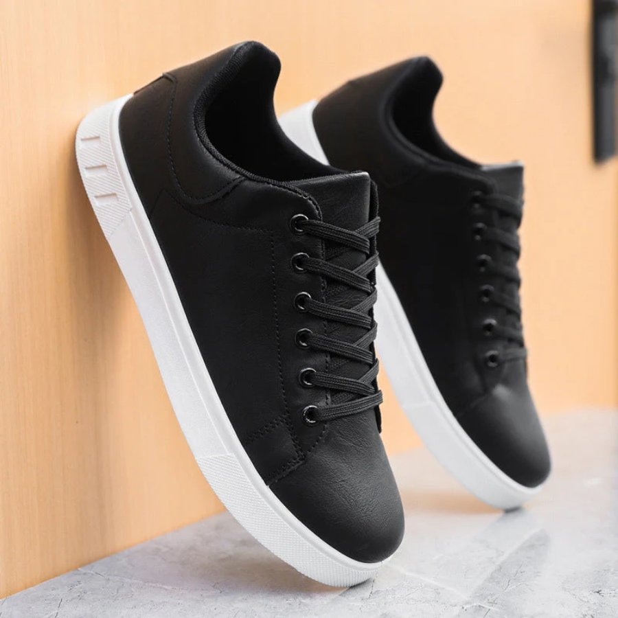 Men's Distressed Leather Sneaker Shoes Back
