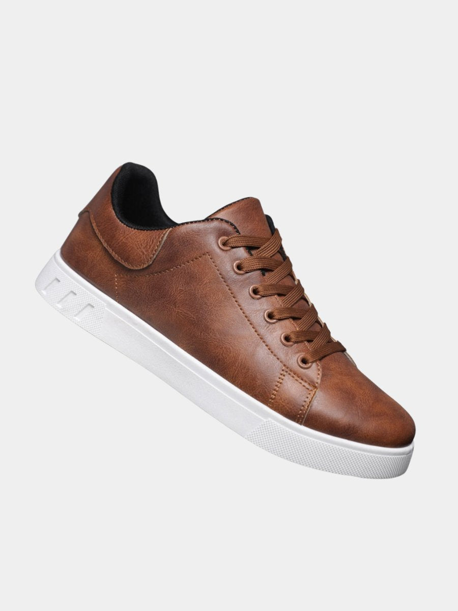 Men's Distressed Leather Sneaker Shoes Hero