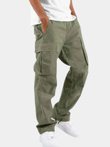 Pantalones cargo para hombre con cordón