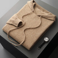 Men's Drawstring Merino Hoodie | Wool Knit Lifestyle