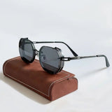Gafas de sol steampunk para hombre con doble montura | Polarizadas