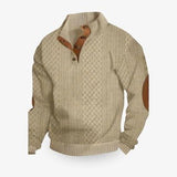 Men's Elbow Patch Pullover Sweater | Warm Knit