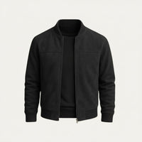 Men's Elegant Jacket | Ribbed Collar Smart Fit Close Up