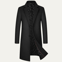 Men's Elegant Long Winter Coat | Single-Breasted Smart Fit Hero