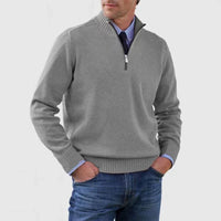 Men's Everyday Zip-Up Sweater | Quarter-Zip Mock Neck Fit Front