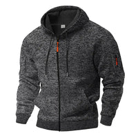 Men's Full Zip Hooded Jacket | Sleeve Pocket Outdoor Back