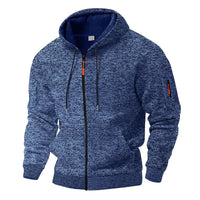 Men's Full Zip Hooded Jacket | Sleeve Pocket Outdoor Hero