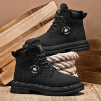 Men's Fur Lined Insulated Snow Boots | Chunky Lug Sole View 13