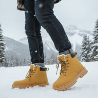 Men's Fur Lined Insulated Snow Boots | Chunky Lug Sole View 24