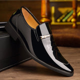 Men's Glossy Patent Leather Loafers