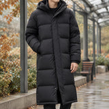 Men's Hooded Puffer Coat | Ankle-Length Quilted Warmth